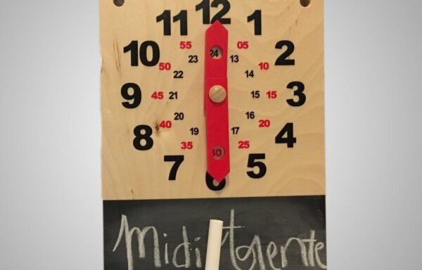 Horloge en bois : repérage temporel